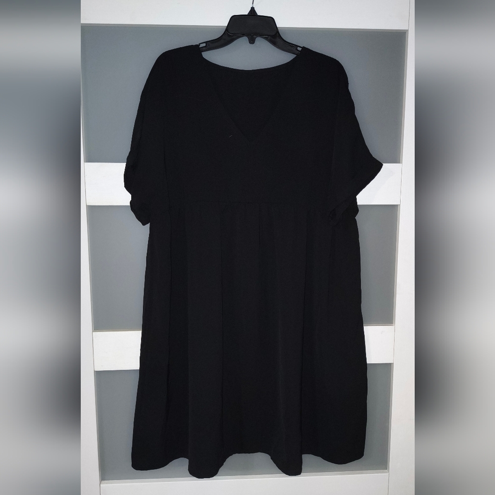 Black V-Neck Dress